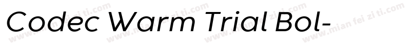 Codec Warm Trial Bol字体转换